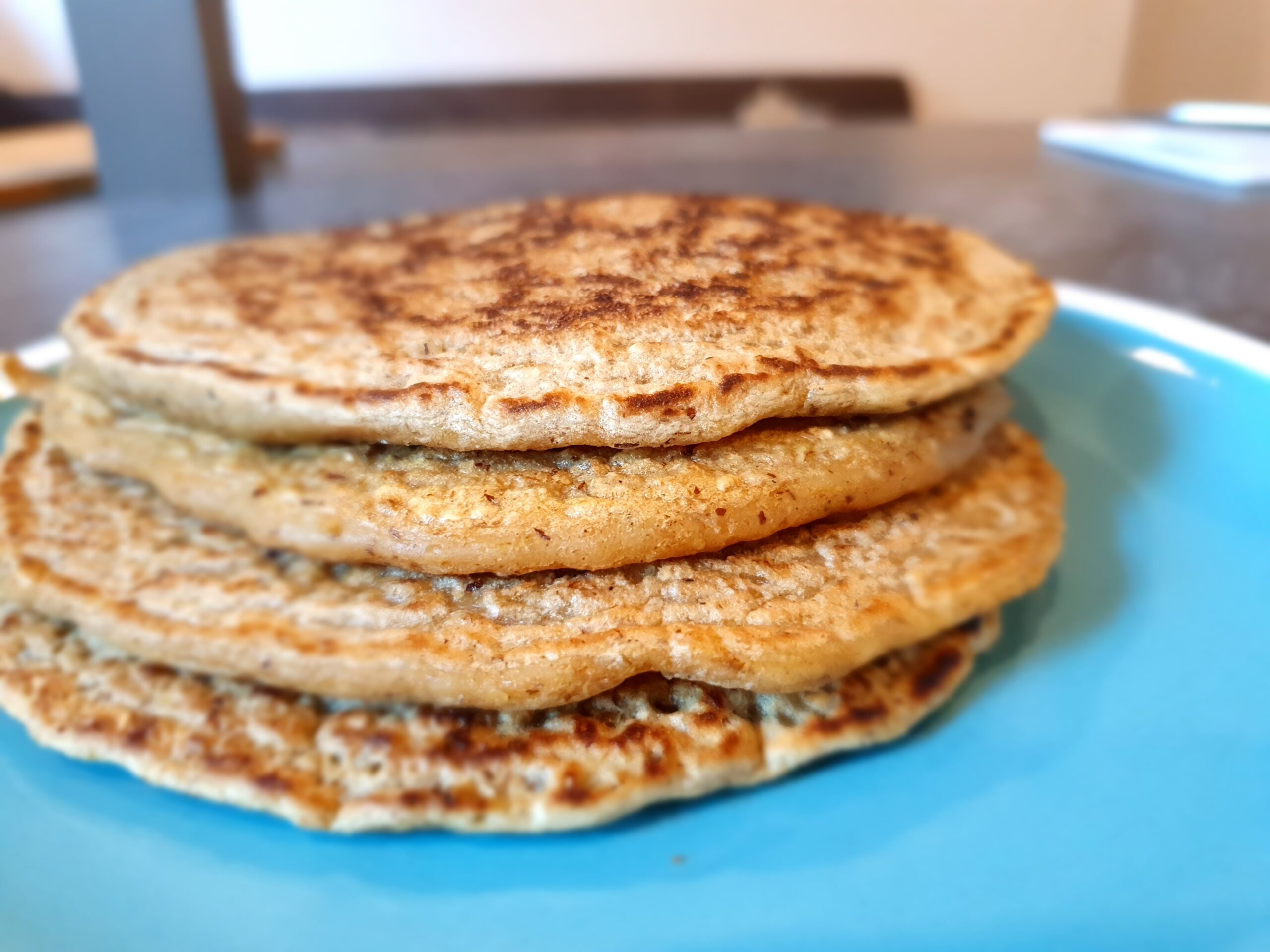 Fluffig,  fluffiger, vegane Pancakes (milch-, soja-, und glutenfrei, histaminarm)